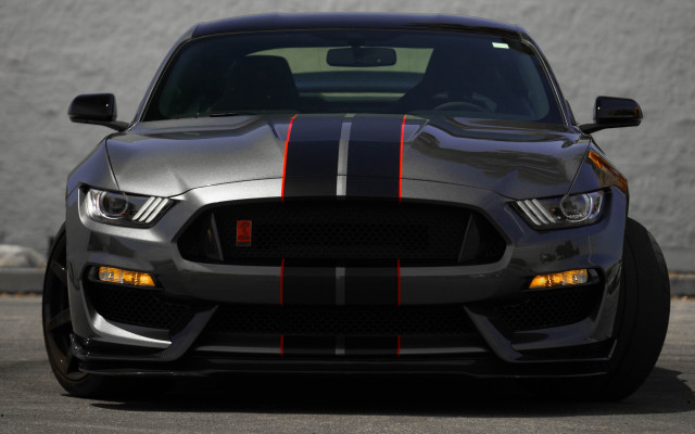 Mustang red stripe hood scoops free wallpaper - medium preview image