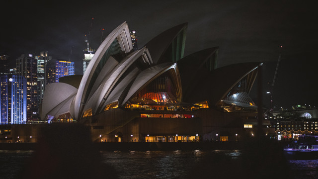 Large building city lights night #2 free wallpaper - medium preview image
