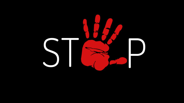 Hand glove stop sticker illustration free wallpaper - medium preview image