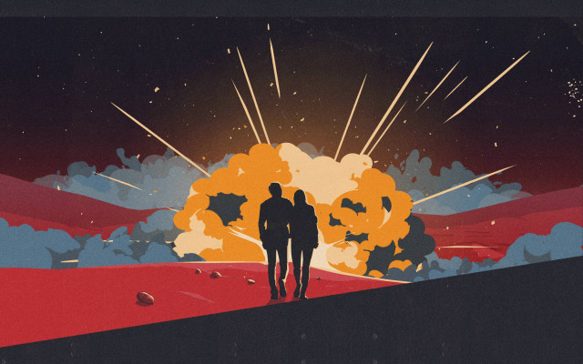 Explosion stars smoke couple space free wallpaper - medium preview image