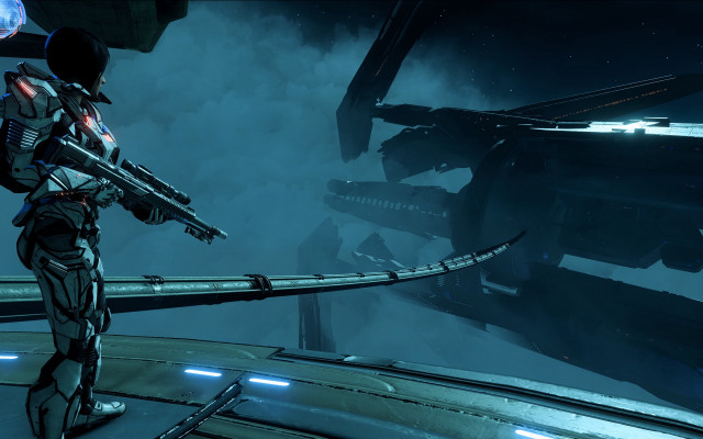 Futuristic sci fi character city free wallpaper - medium preview image
