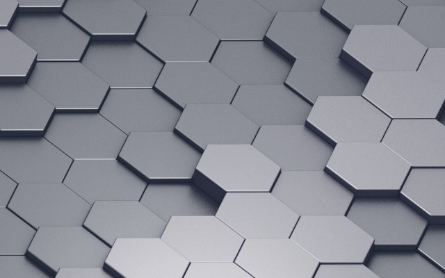 Hexagon mosaic brick wall fence free wallpaper - medium preview image