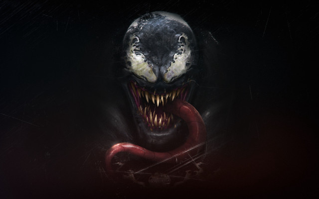 Creepy alien sharp teeth red free wallpaper - medium preview image