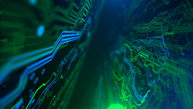 Circuitboard greenlight bluebackground magiccircle underwater free wallpaper - medium preview image