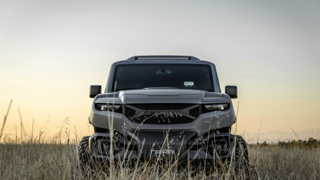 Grey truck field tallgrass sunset free wallpaper - medium preview image
