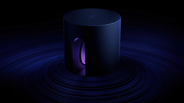 Black purple light pond water free wallpaper - medium preview image