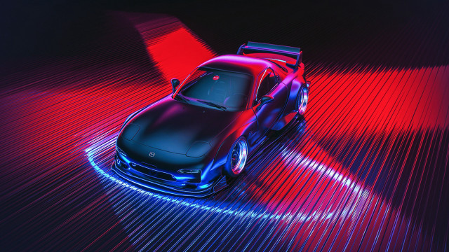 Ai mitsu cube futurism synthwave free wallpaper - medium preview image