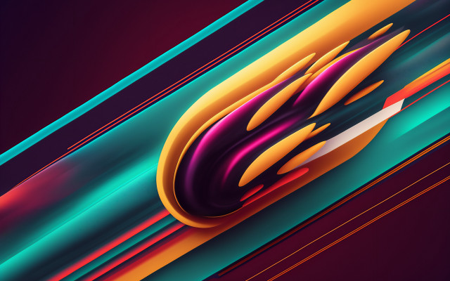 Colorful abstract curved geometric 3d free wallpaper - medium preview image