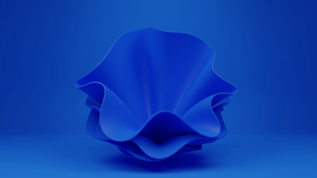 Blue object wavy fabric generative free wallpaper - medium preview image