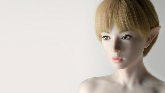 Blonde bob woman 3d render free wallpaper - medium preview image