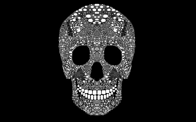 Skull dots pattern face abstract free wallpaper - medium preview image