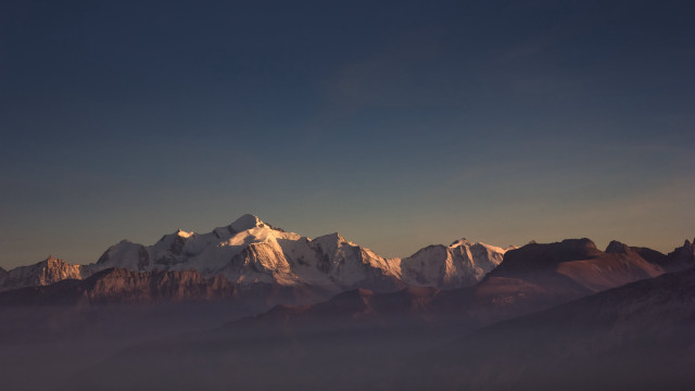 Mountain range snow capped cliffs free wallpaper - medium preview image