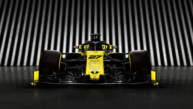 Yellow racecar blackwhite striped background free wallpaper - medium preview image