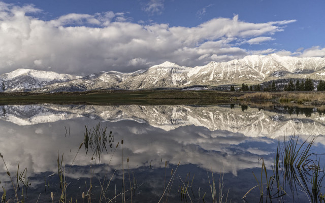Mountain range reflection lake sunset #7 free wallpaper - medium preview image