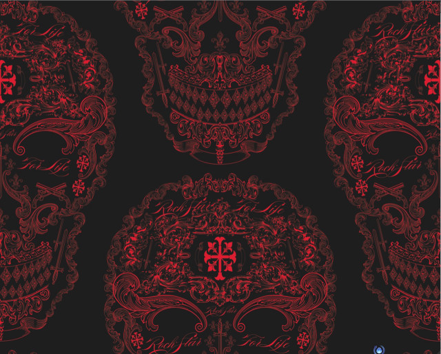 Black red skull cross design free wallpaper - medium preview image