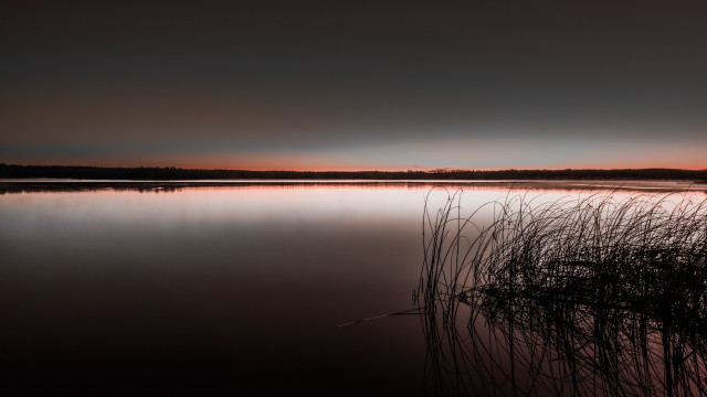 Lake reeds sunset clouds australian free wallpaper - medium preview image