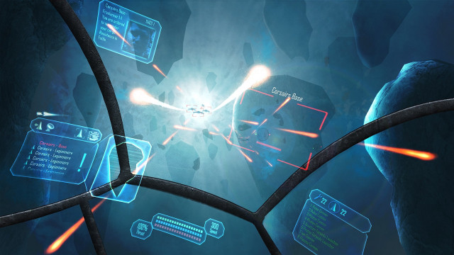 Space station star glowing hud free wallpaper - medium preview image