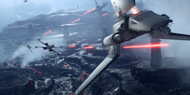 Star wars fighter jets building free wallpaper - medium preview image