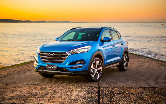 Blue suv ocean sunset dawn free wallpaper - medium preview image