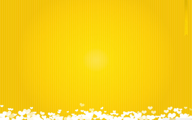 Yellow background white hearts text free wallpaper - medium preview image