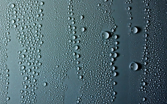 Water droplets glass blue black free wallpaper - medium preview image