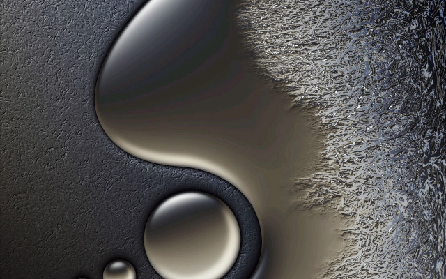 Yin yang silver black background free wallpaper - medium preview image