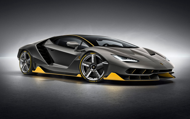 Grey yellow sportscar darkroom spotlight free wallpaper - medium preview image