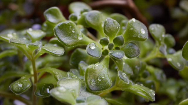 Plant water drops macro bokeh free wallpaper - medium preview image