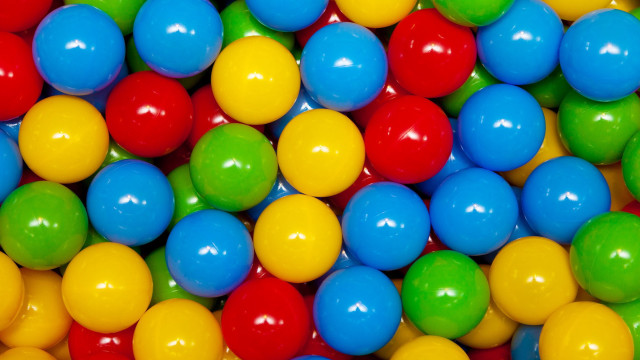 Colorful balls black center maximalism free wallpaper - medium preview image