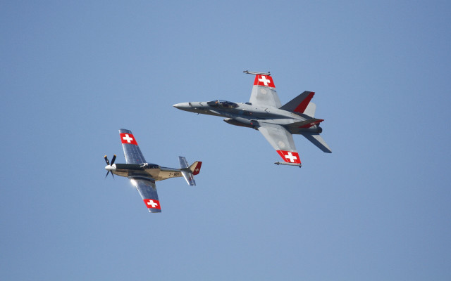 Two planes red cross silver free wallpaper - medium preview image