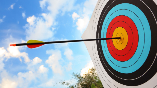 Target green arrow cloudy sky free wallpaper - medium preview image