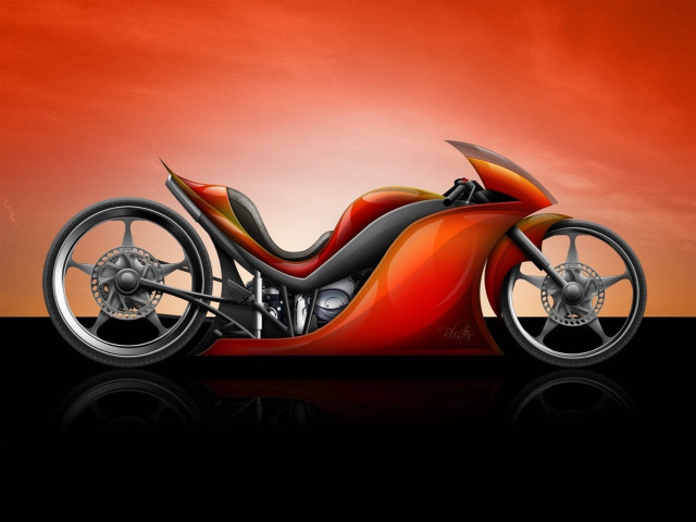 Motorcycle red wheel clocktower emblem free wallpaper - medium preview image