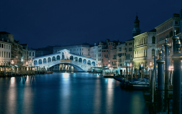 Bridge river city lights night #2 free wallpaper - medium preview image