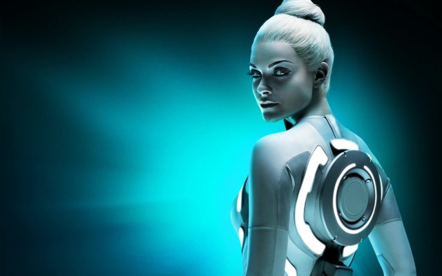 Woman futuristic suit helmet body free wallpaper - medium preview image