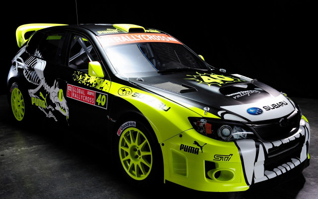 Subaru skull yellow hood matte free wallpaper - medium preview image