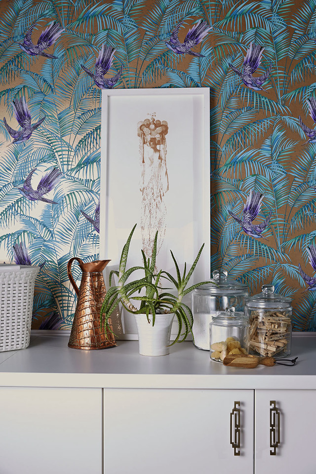 Plant vase dresser wallpaper woman free wallpaper - medium preview image