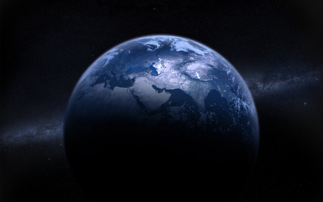 Earth space starry background aurora free wallpaper - medium preview image