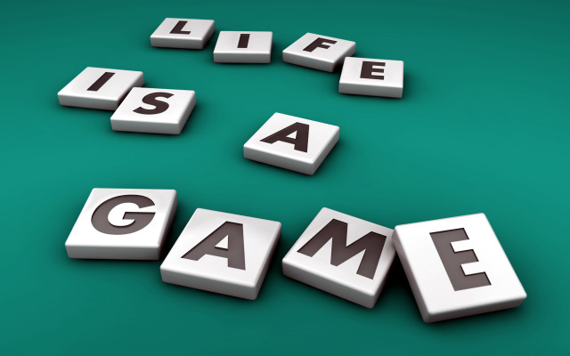 Life game green background white free wallpaper - medium preview image