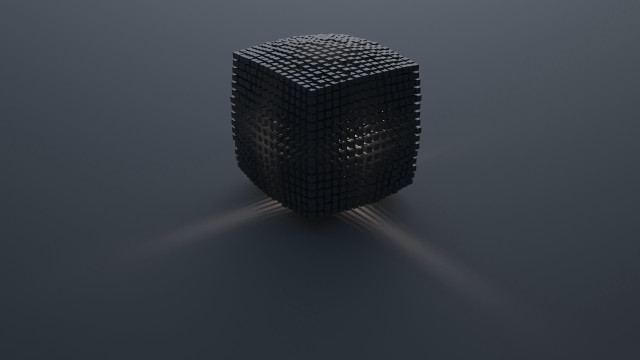 Black cube light spotlight space free wallpaper - medium preview image