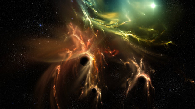 Star cluster blackhole space astronaut free wallpaper - medium preview image
