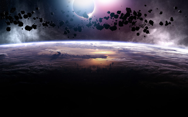 Planet rocks bright light matte free wallpaper - medium preview image