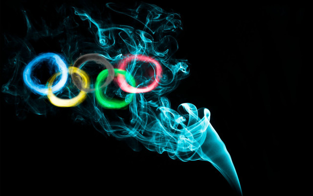 Smokey olympic rings digital rendering free wallpaper - medium preview image