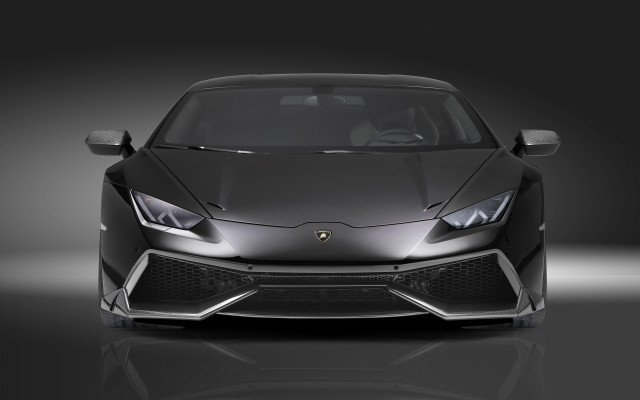 Black sports car chrome hood free wallpaper - medium preview image