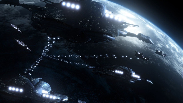 Space station earth night milky free wallpaper - medium preview image
