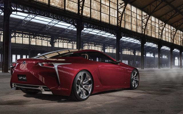 Red car building window futurism free wallpaper - medium preview image