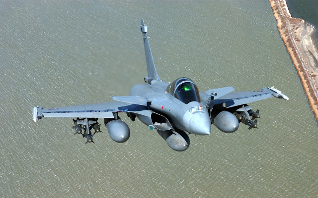Fighter jet over water precisionism free wallpaper - medium preview image