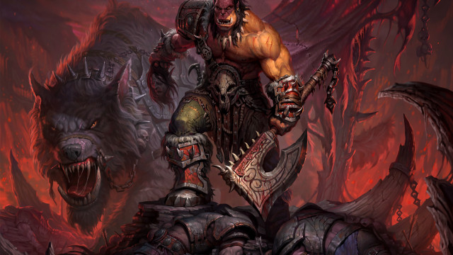 Demonic demon sword rock fantasy free wallpaper - medium preview image