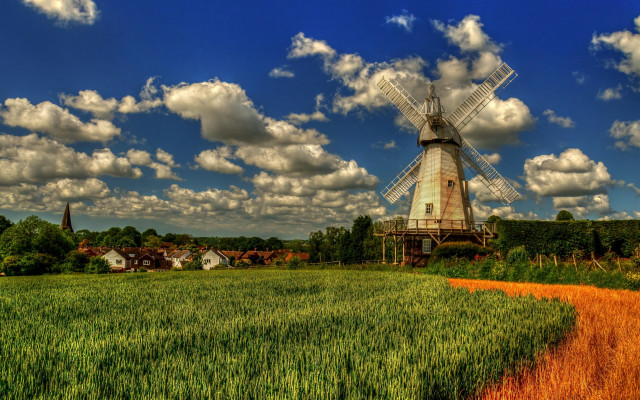 Windmill greenfield redpath dirtroad artsandcrafts free wallpaper - medium preview image