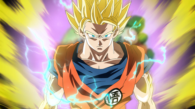 Super saiyan dragonball lightning energy free wallpaper - medium preview image