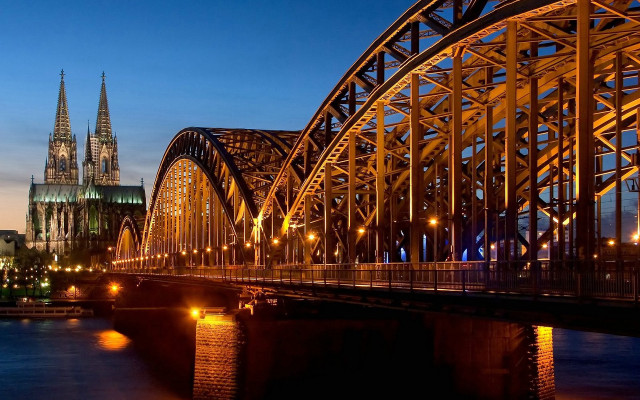 Night cityscape tokyo bridge architecture free wallpaper for desktop - medium preview image